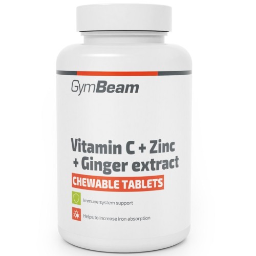 Gym Beam Vitamin C,Zinc ,Ginger Extract, 90 Tablets Chewable